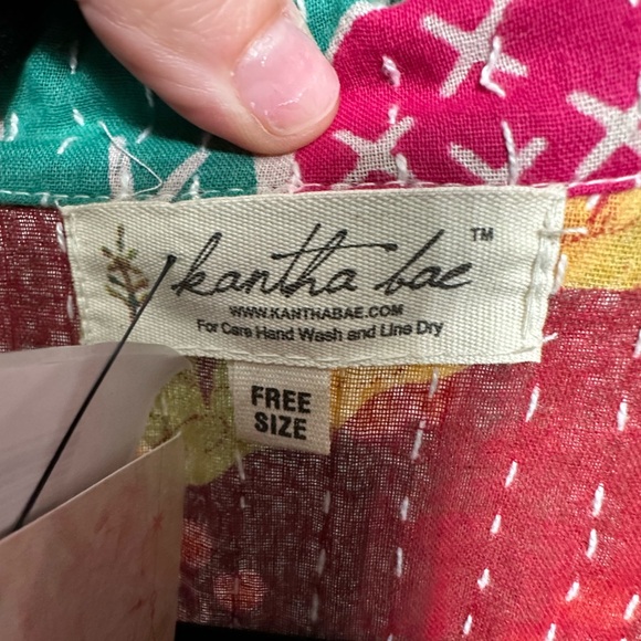 Colorful Floral Patchwork kantha Upcycled Jacket - Picture 6 of 14